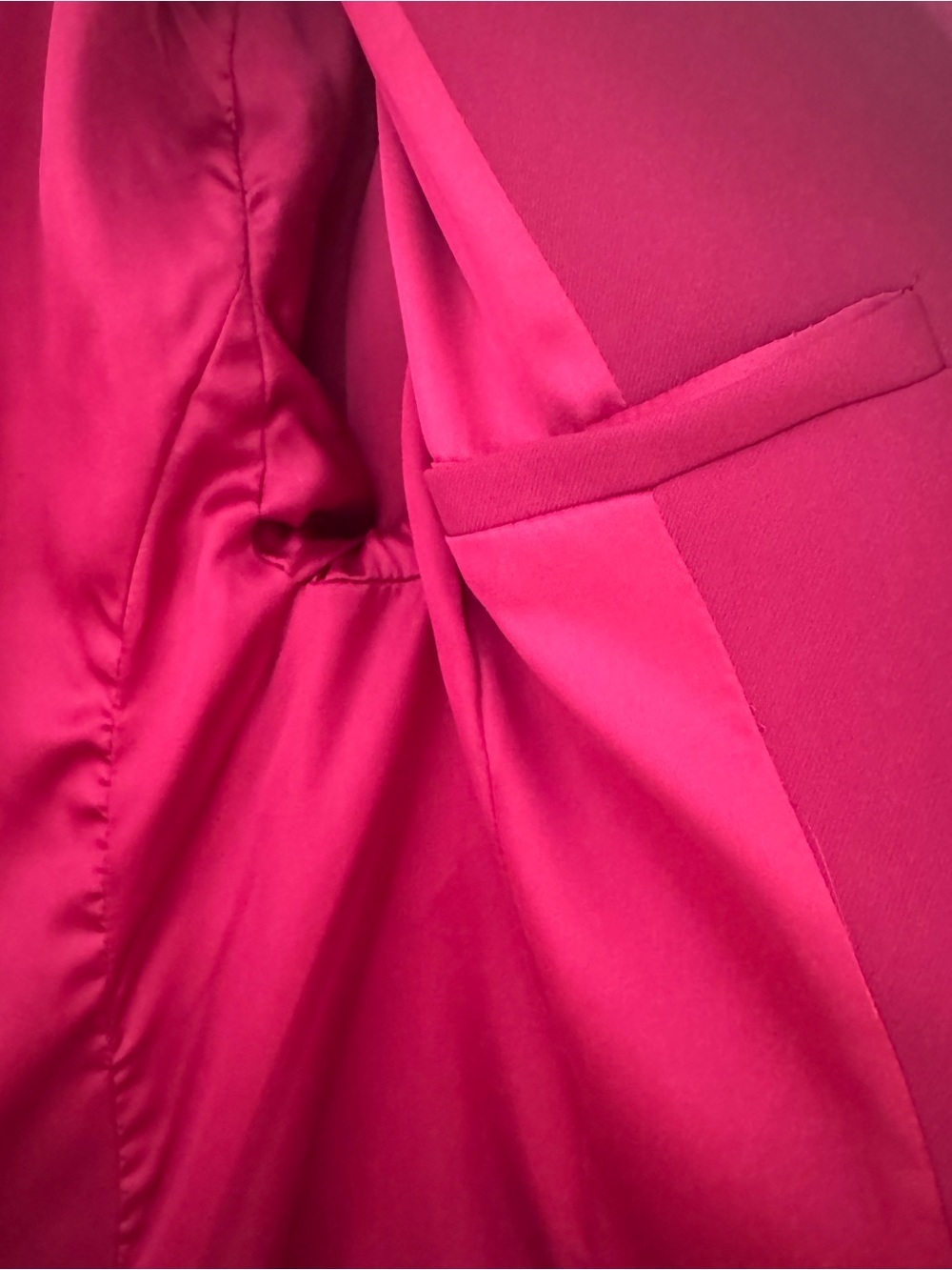 Naked Wardrobe Pur-Suit Me Oversized Blazer Fuchsia Pink Size S NWOT - Picture 7 of 10